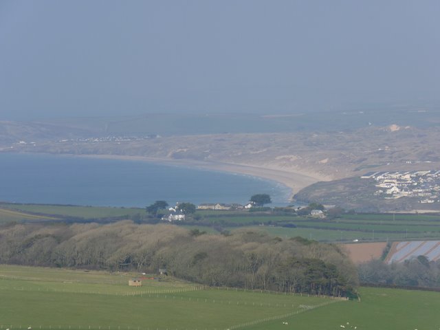 A view of Hayle from Trencrom, a nearby hill